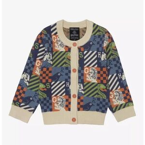 Unisex‎ Harry Potter Hogwarts House Mascots Checkered Toddler Cardigan BoxLunch